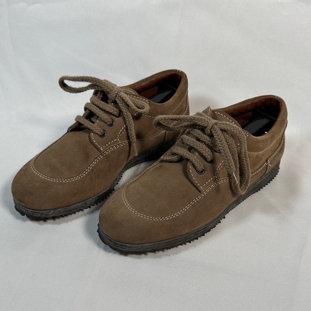 Hogan Brown Suede Lace-Up Shoes Size 7.5 | Made in Italy Designer Comfort